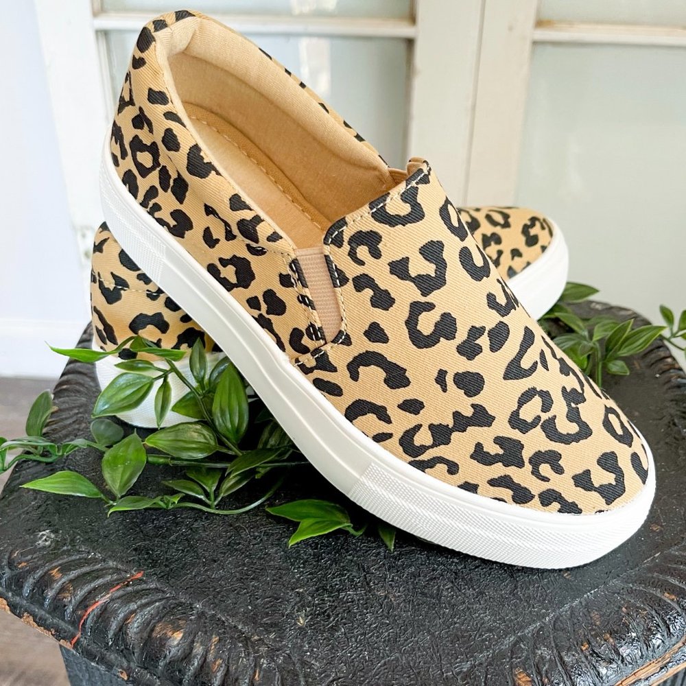 Leopard Canvas Slip On Sneakers - Picture 5 of 6